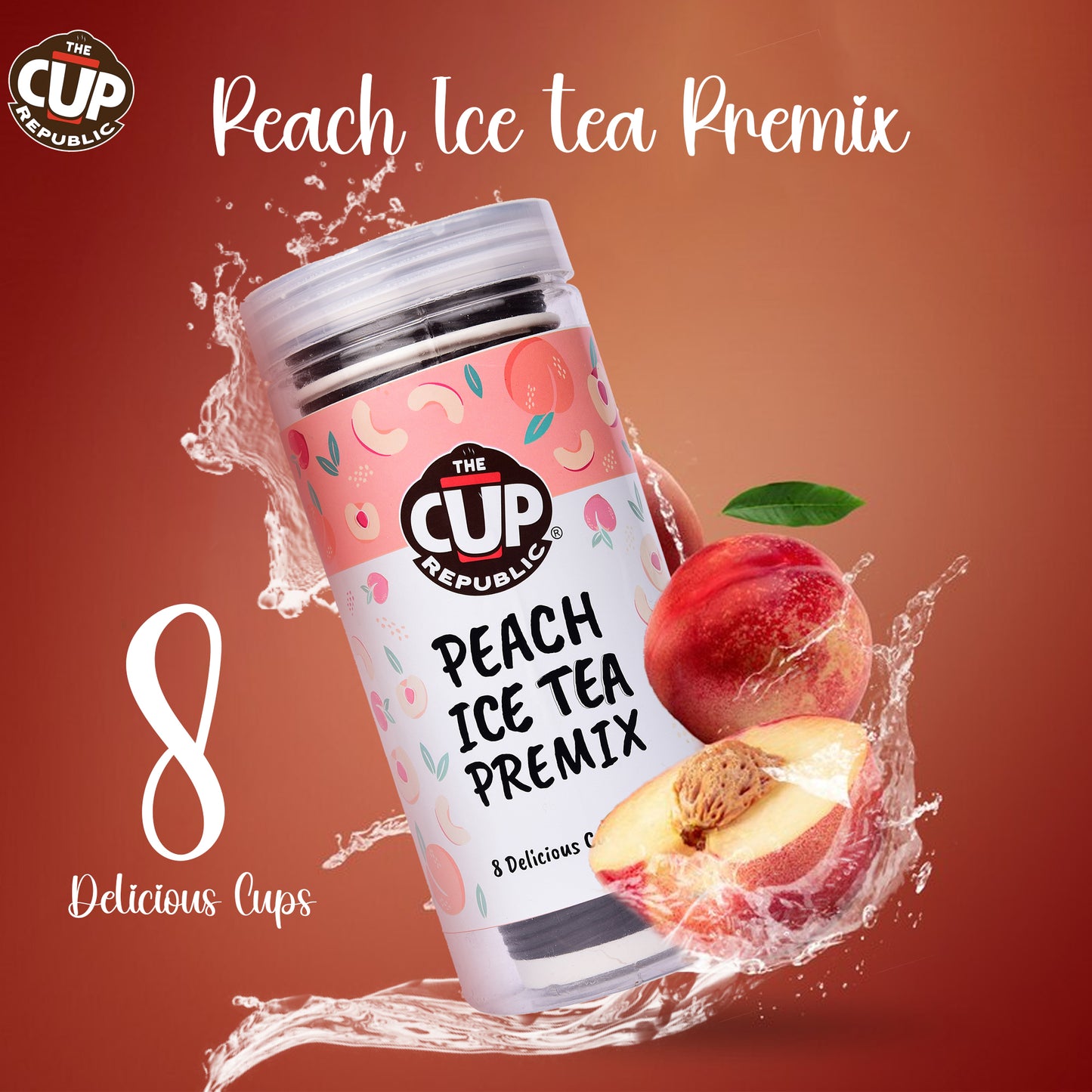 Instant Peach Iced Tea Cup